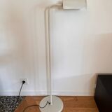 White metal reading floor lamp