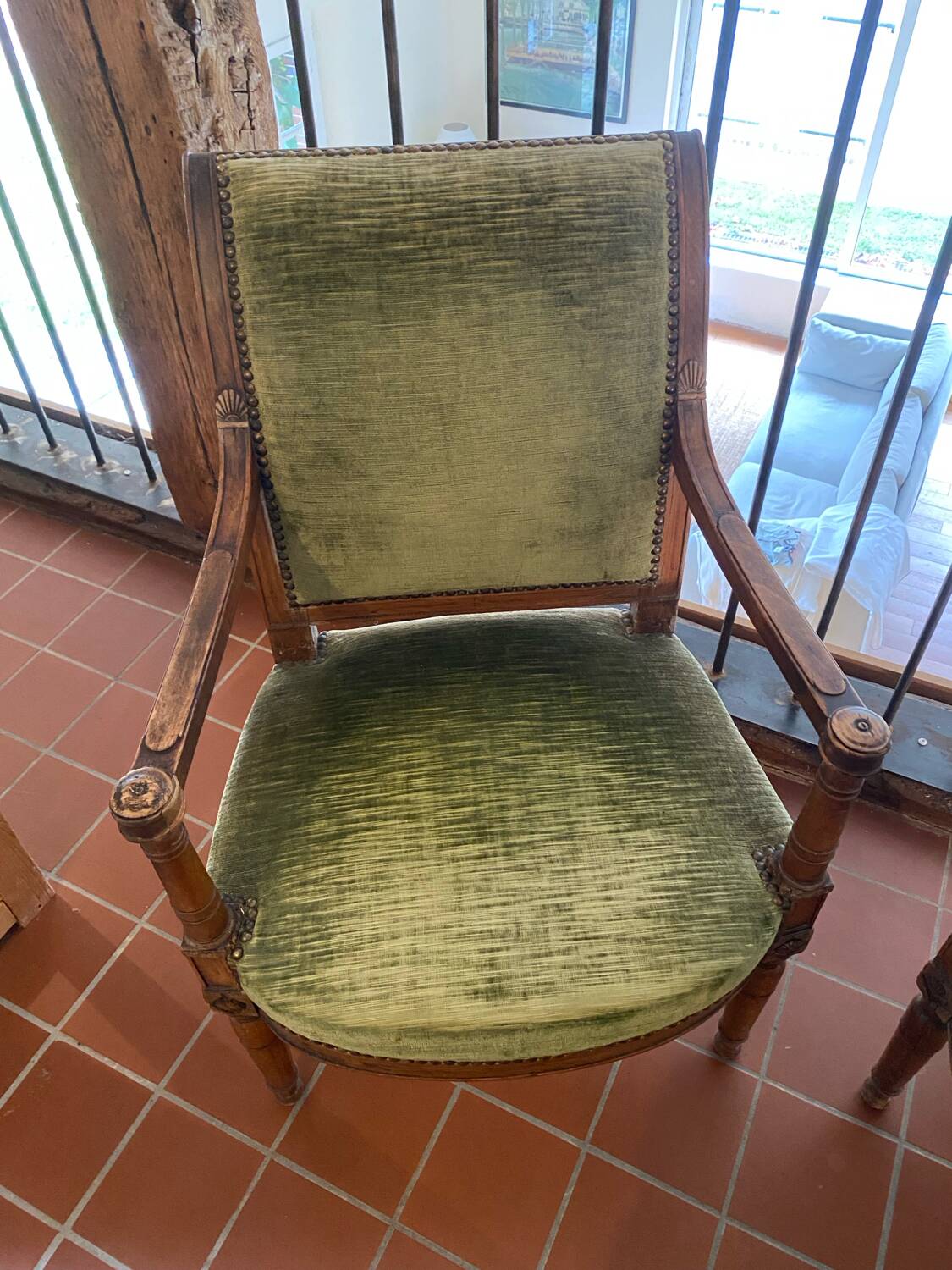2 antique armchairs