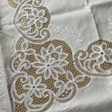 Old openwork embroidered tablecloth + napkins