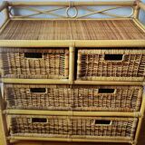 Rattan chest of drawers