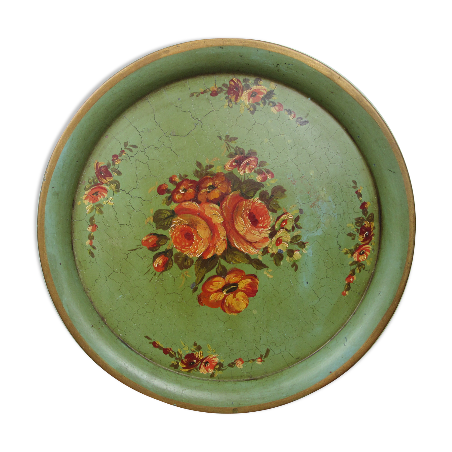 Old painted sheet metal top