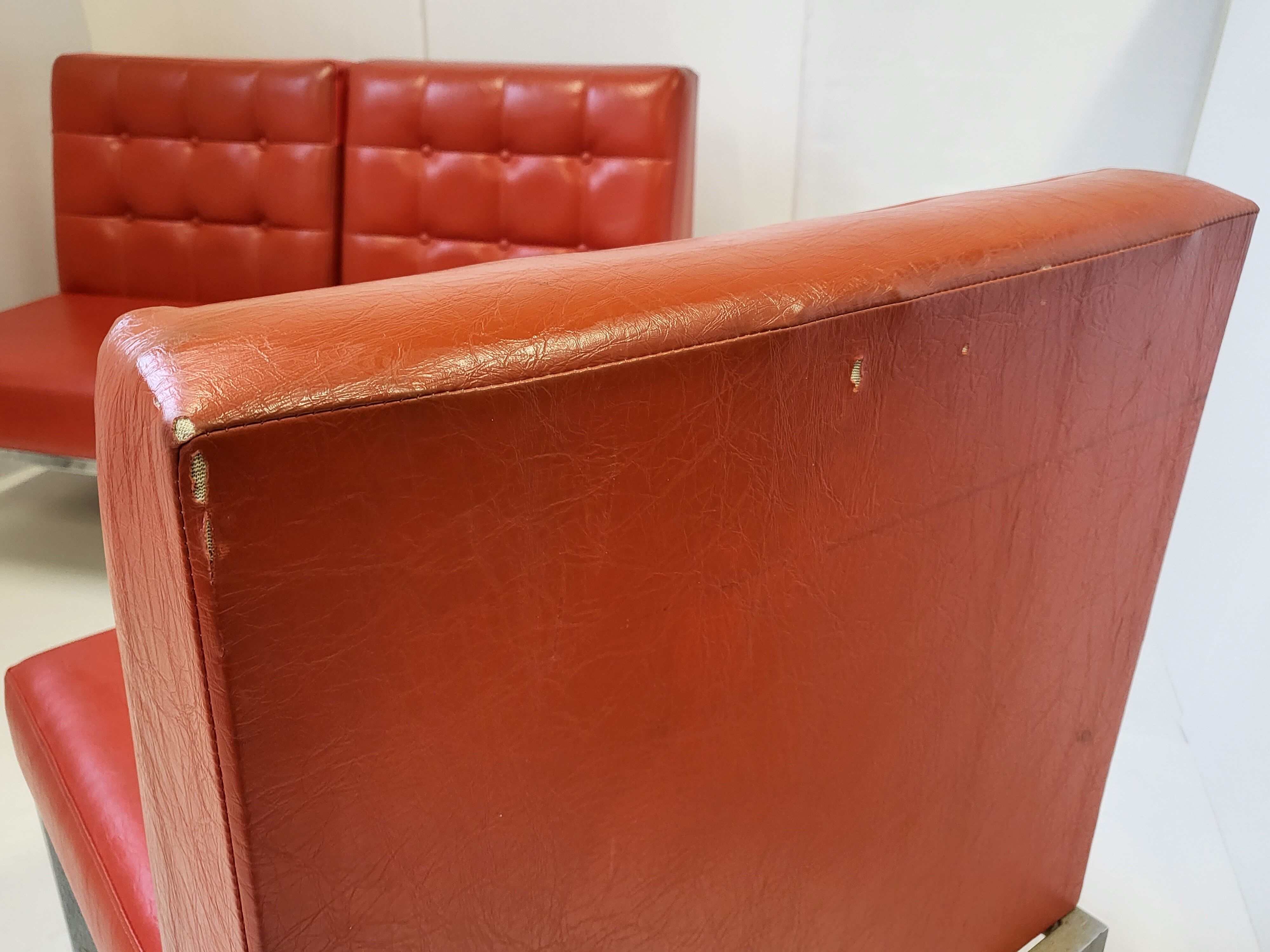 Suite of 3 vintage heaters forming a sofa