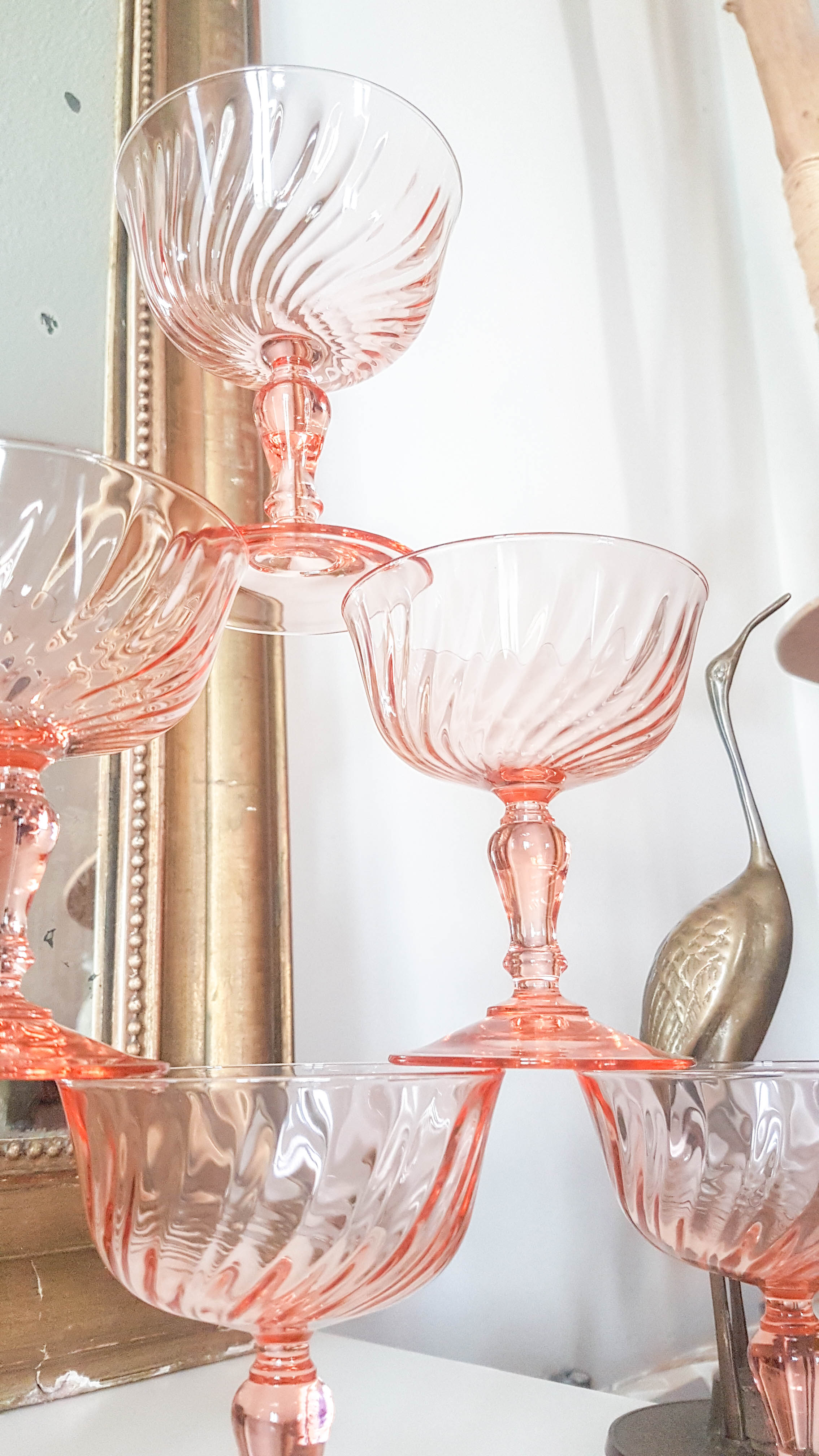 6 rosaline arcoroc luminarc champagne glasses