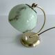 Lampe Art Deco Verre Vert Laiton