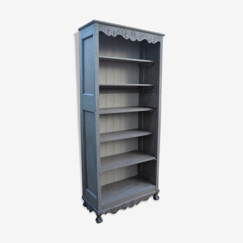 Painted wooden bookcase cabinet