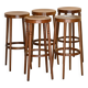 Five 1980s bar stools