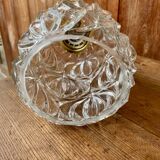 Vintage structured glass pendant globe.