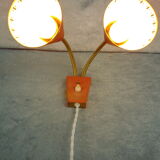 Midcentury double wallamp by Erik Wärnå for EWÅ, Värnamo, Sweden. 1950's.