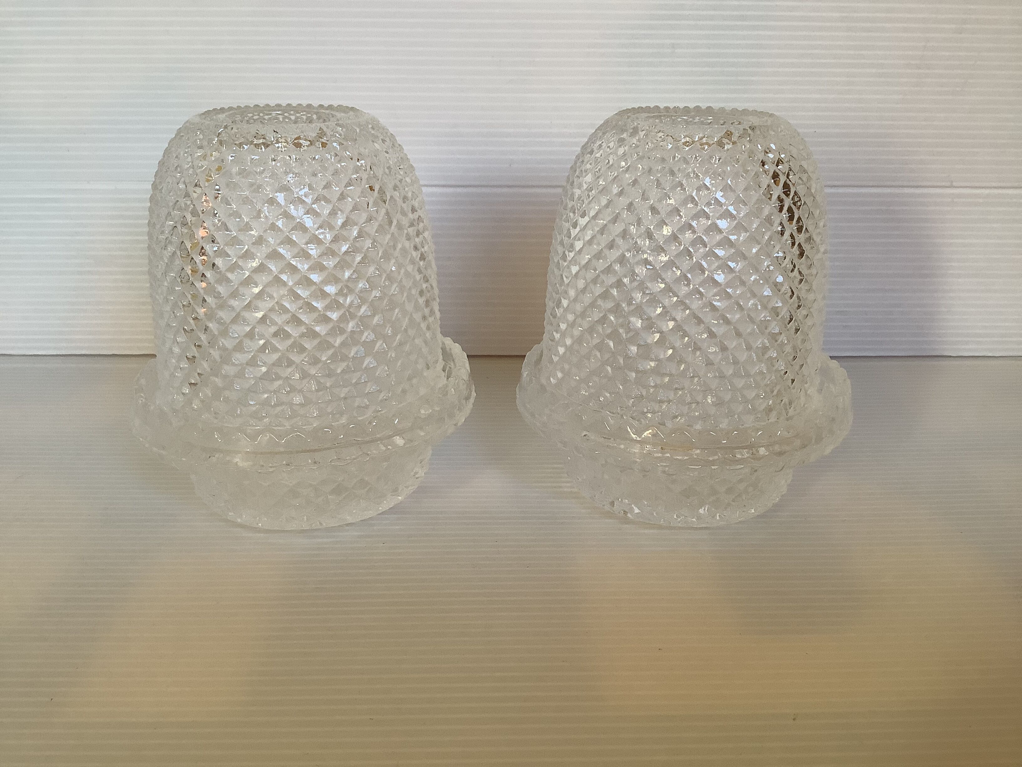 Pair of diamond glass photophores