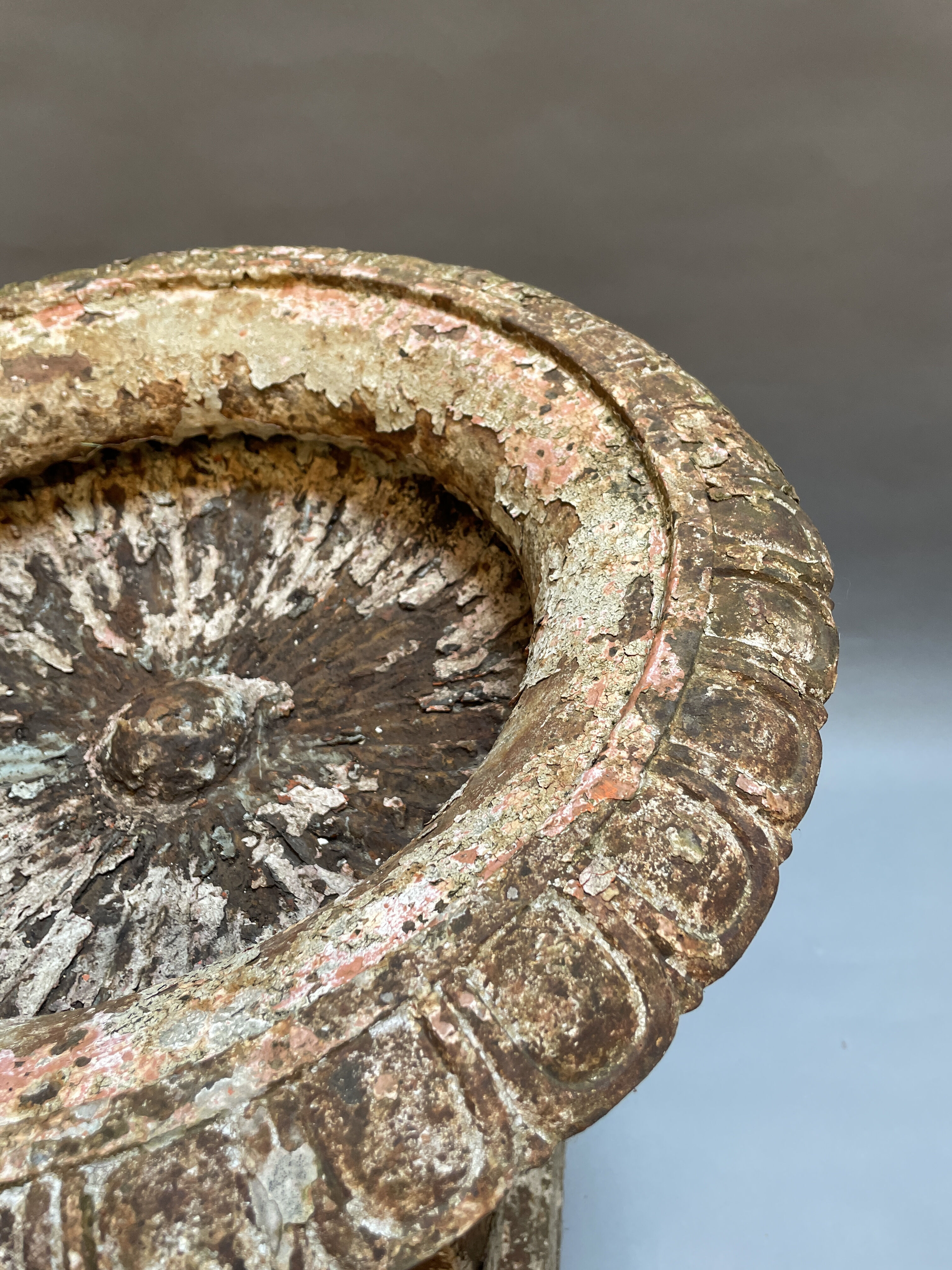 Victorian cast iron garden urn