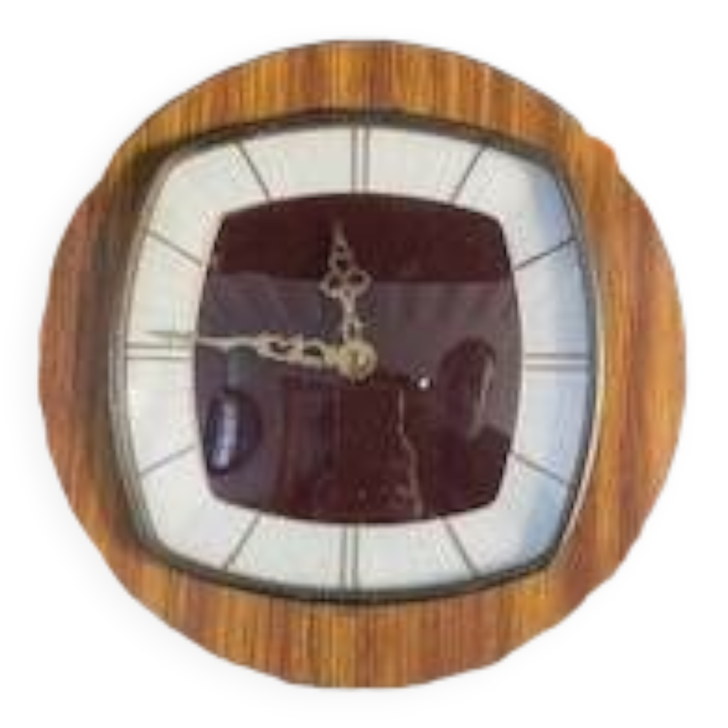 Ancienne montre / pendule / horloge, en formica, Bayard, vintage