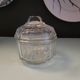 Antique sugar bowl in faceted molded glass – France, 1930s