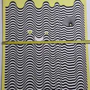 Screenprint signed after Maurice Tirmarche, Optical work of art "Op Art in yellow", 50 x 65 cm