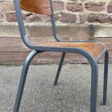 Pair of Mullca Delagrave School chairs 1960s