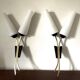 Paire de grandes appliques doubles Arlus,