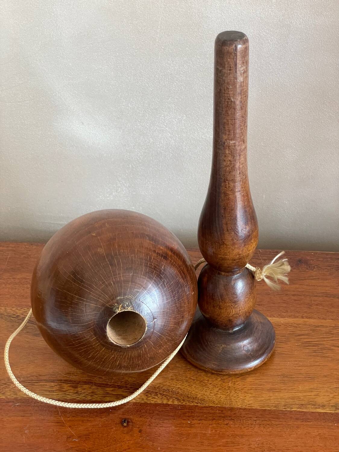 Large wooden cup and ball game