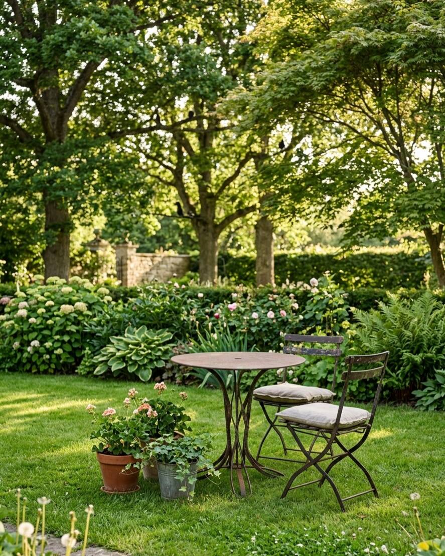 Table de jardin Eiffel en fer forgé riveté du XIXe