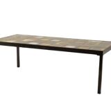 Roger Capron. Rectangular coffee table "Planet" in ceramic. 1970