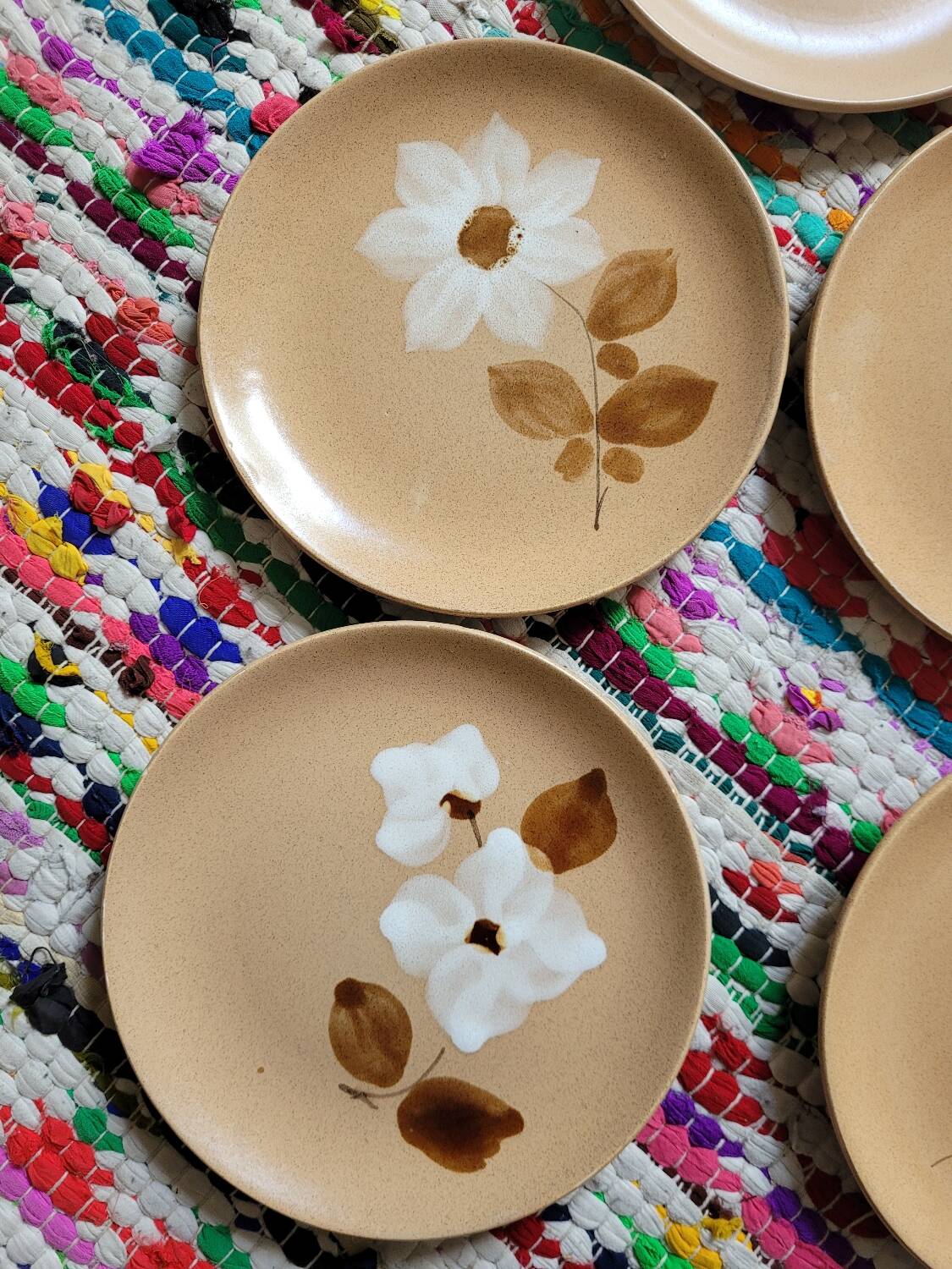 Lot de 10 assiettes à dessert en grès MDL