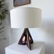 1950s ceramic table lamp, free form