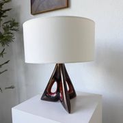 1950s ceramic table lamp, free form