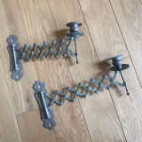 Duo of accordion piano candlesticks