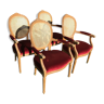 Suite de 4 fauteuils cabriolets Louis XVI