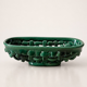 Green ceramic basket signed Idlas