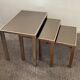 Series of 3 Belgo Chrom trundle tables from the 70s