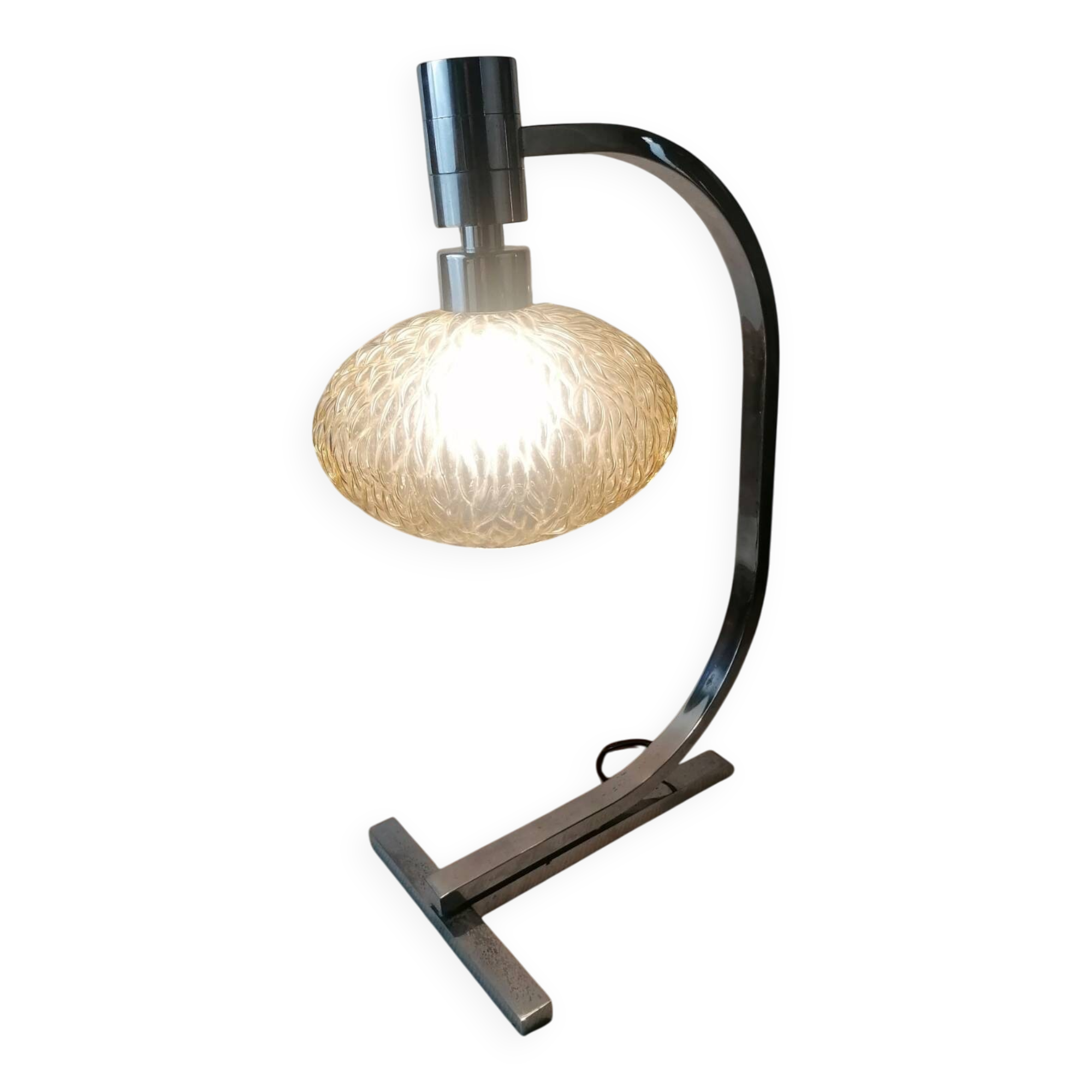 1970 designer lamp in chrome Franco Albini