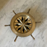 Cendrier rose des vents en laiton massif