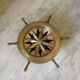 Solid brass compass rose ashtray