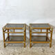 Paire de chevets en rotin vintage 70's