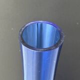 Soliflore en Verre Bleu Vintage des Années 80 – Élégance et Style Rétro