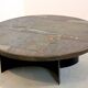 Brutalist Paul Kingma One-Off Slate, Ceramic and Brass Artwork Coffee Table, Signed