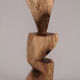Solid wood sculptural side table, original contemporary design, logniture
