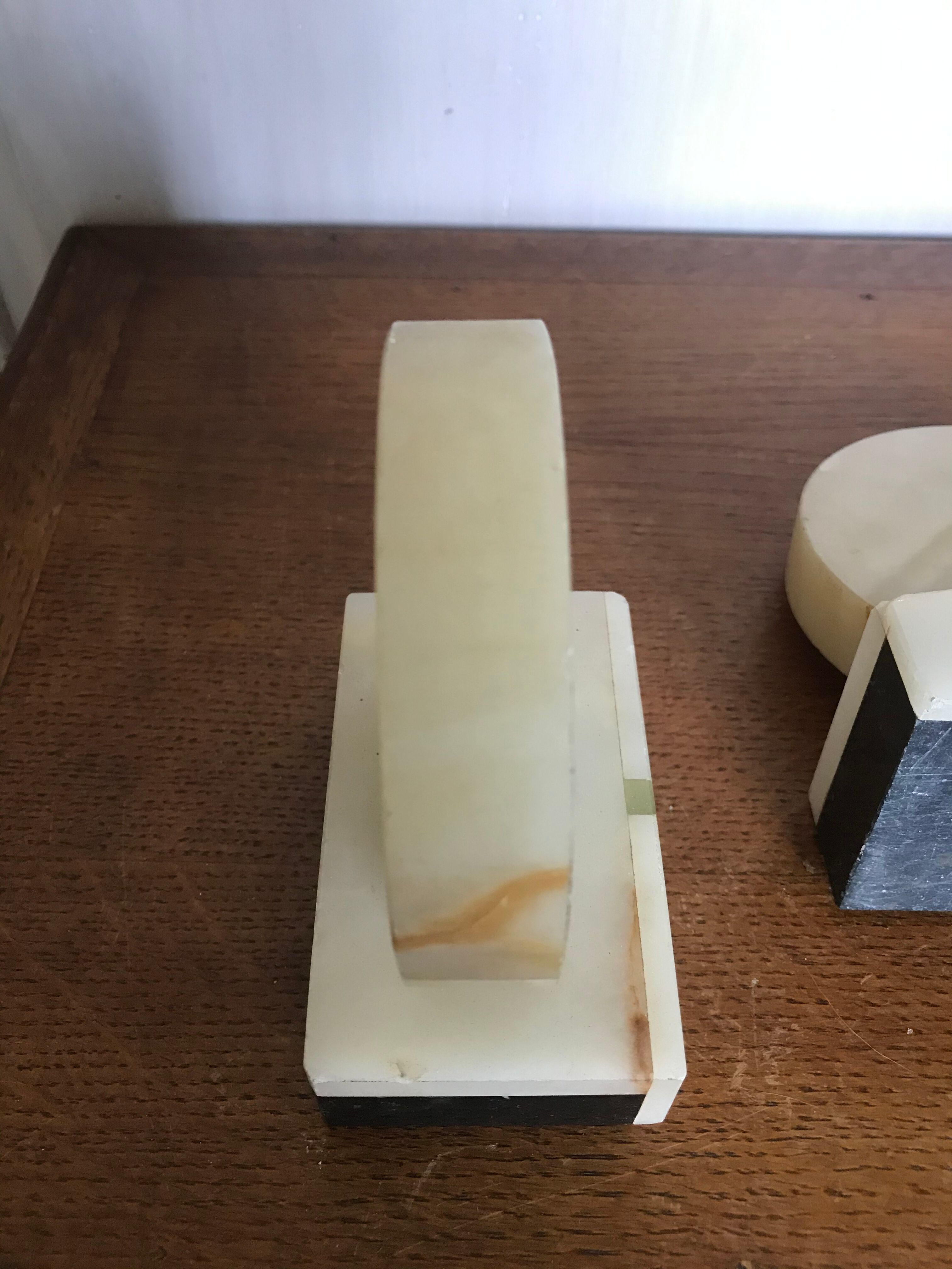 Art Deco marble bookends