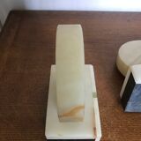 Art Deco marble bookends