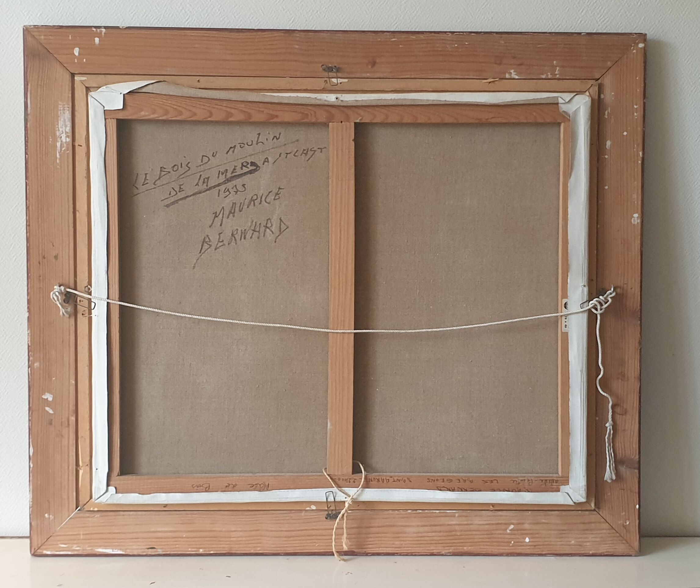 Large dated painting, signed and framed by the artist Maurice Bernard, 1933