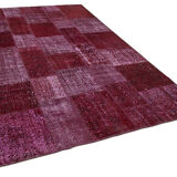 Handmade Oriental Contemporary 199 cm x 300 cm Red Patchwork Carpet