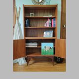 Bookcase glazed wardrobe scandinavian design 60s