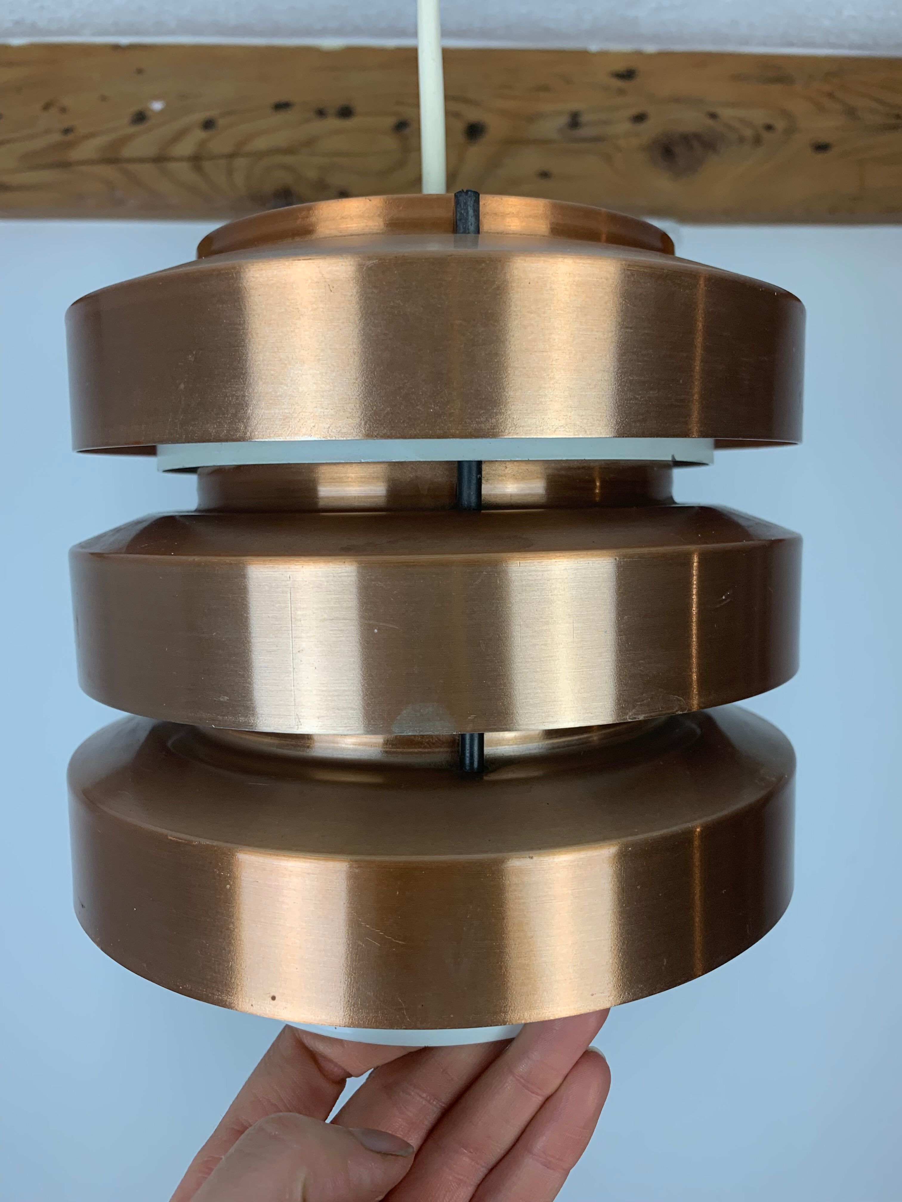 Scandinavian copper pendant lamp by MetallDrucker 60s