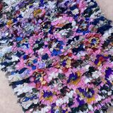 Tapis Berbère Boucherouite coloré - 76 x 176 cm