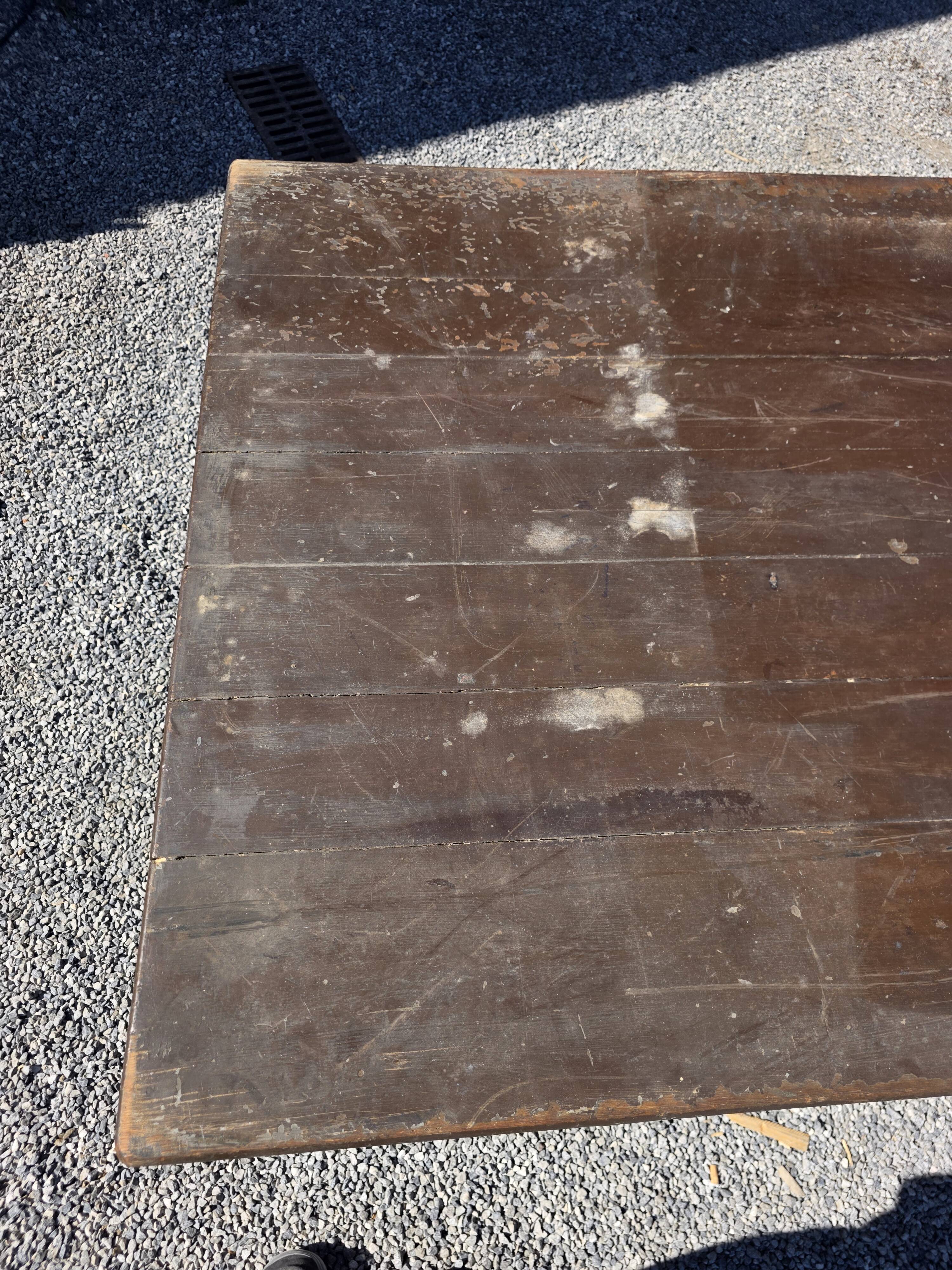 Table de ferme ancienne XXL , 268 × 110cm