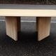 Table basse en travertin années 80