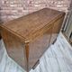 Commode basse en chêne Art Déco restaurée, console TV des années 1940.
