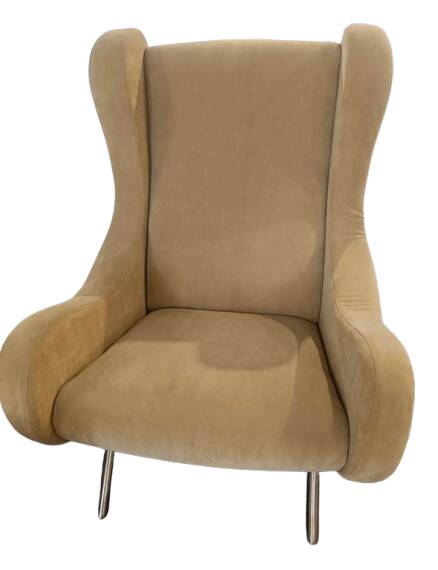 Fauteuil Senior par Marco Zanuso pour Arflex, velours camel