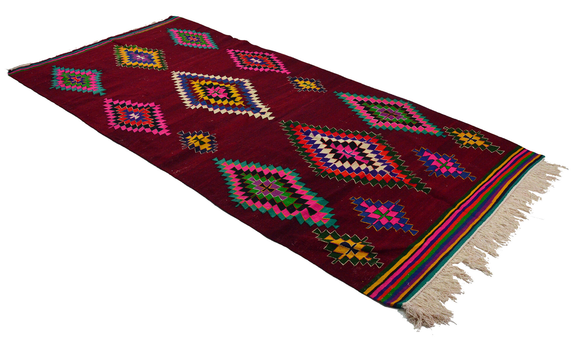 Anatolian handmade kilim rug 340 cm x 164 cm