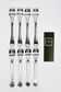 8 Christofle America silver-plated oyster forks, Luc Lanel