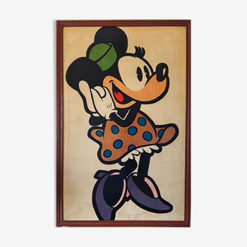 Minnie mouse framed poster, france 1960s